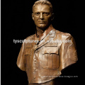 European style souvenir real human statue bronze solider bust for house museum ornament